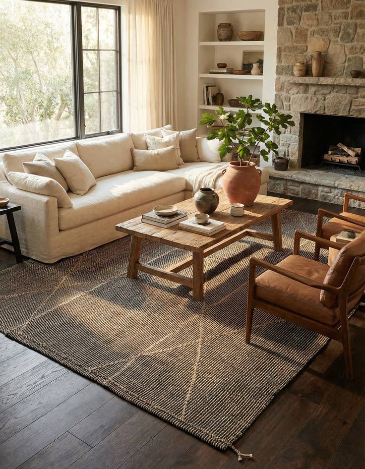 Detail image of 9' 10 x 14' 4  Hand Knotted Moroccan Wool Rug