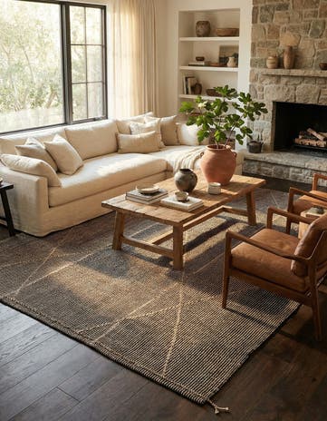 9' 10 x 14' 4 Hand Knotted Moroccan Wool Rug