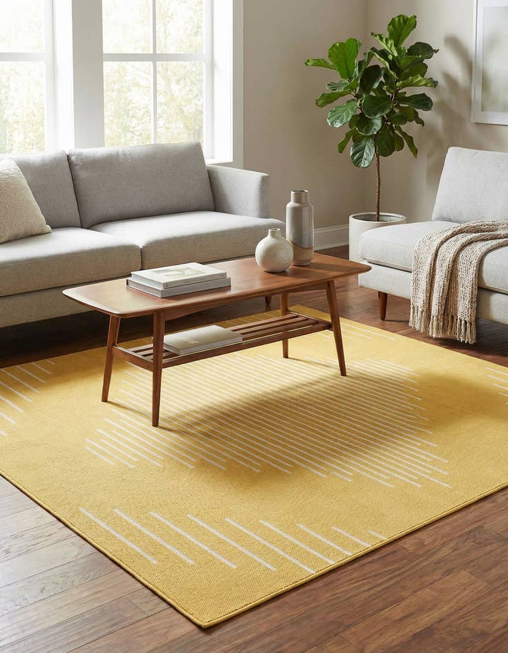 Detail image of 7' x 7' Easy-Clean Modern Indoor / Outdoor Square Rug