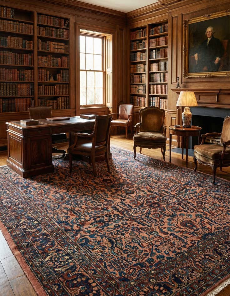 Detail image of 9' 1 x 12' 7  Hand Knotted Liliyan Persian Wool Rug