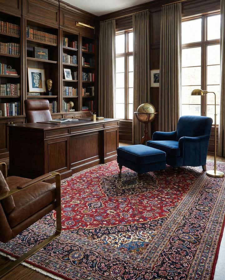 9' 10 x 13' 2 Hand Knotted Kashan Persian Wool Rug