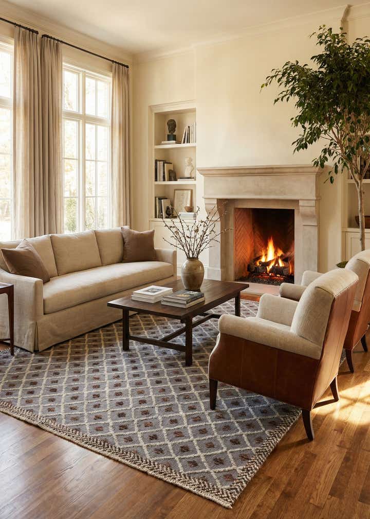 8' 2 x 10' 7 Hand Knotted Darya Wool Rug