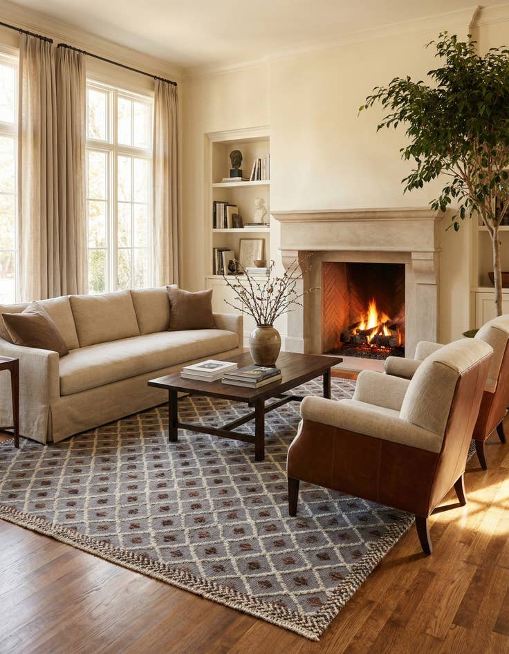 Detail image of  8' 2 x 10' 7  Hand Knotted Darya Wool Rug