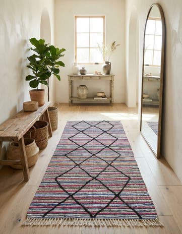 5' x 9' 6 Hand Knotted Moroccan Wool Runner Rug