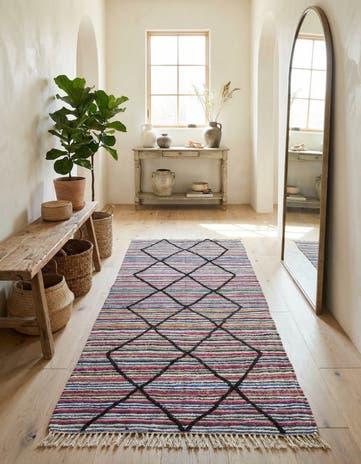 5' x 9' 6 Hand Knotted Moroccan Wool Runner Rug