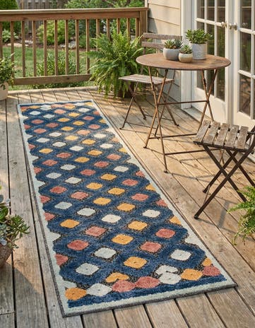 Charcoal Easy-Clean Belize Indoor / Outdoor Runner Rug