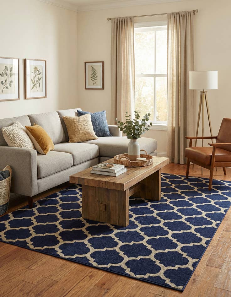 Detail image of  7' 10 x 11' Lattice Rug