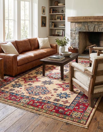 4' 10 x 6' 7 Hand Knotted Kazak Rug