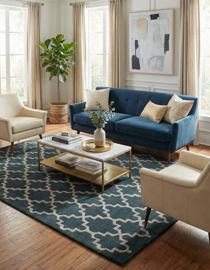 Detail image of 5' x 8' Luna Wool Rug