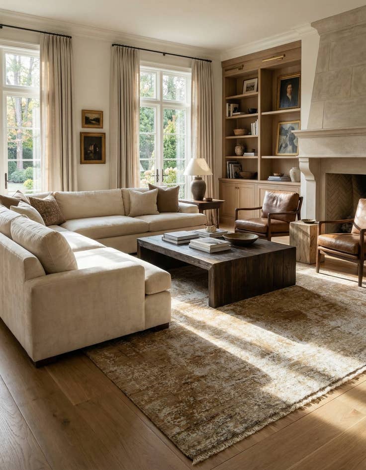 Detail image of 5' 10 x 9' 1  Hand Knotted Ultra Vintage Persian Wool Rug