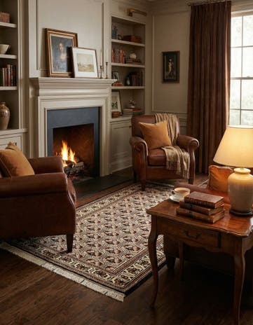3' 2 x 5' 5 Hand Knotted Ferdos Wool Rug