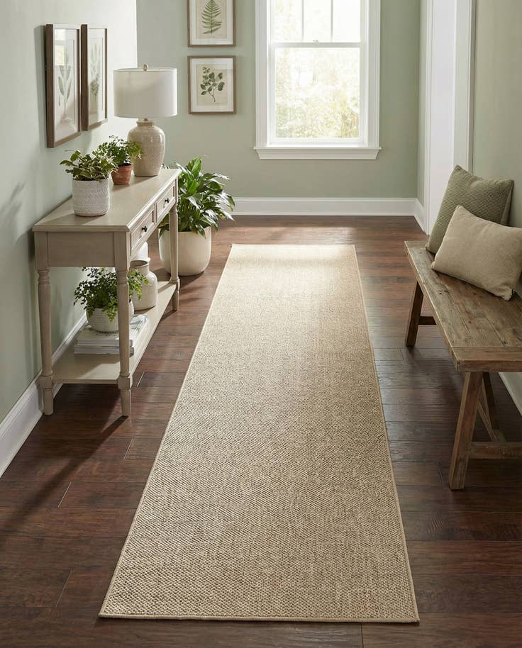 Detail image of 2' 7 x 12' Easy-Clean Solid Indoor / Outdoor Runner Rug