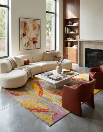 6' 8 x 9' 6 Hand Knotted Modern Ziegler Rug
