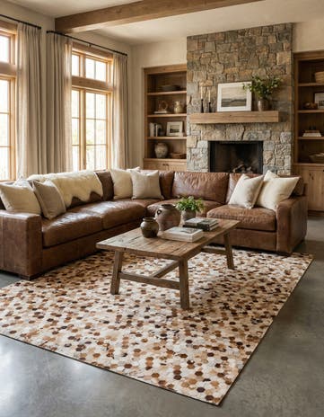8' x 9' 10 Cowhide Stocks Rug