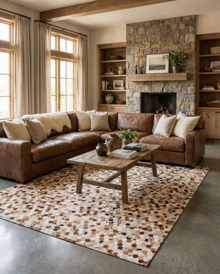 8' x 9' 10 Cowhide Stocks Rug