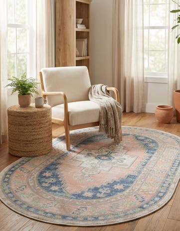 French Blue Whitney Oval Rug