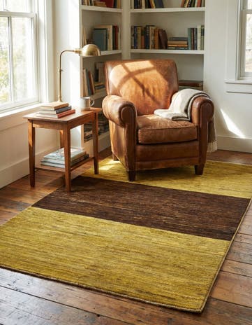 3' 2 x 4' 9 Hand Knotted Modern Ziegler Oriental Rug