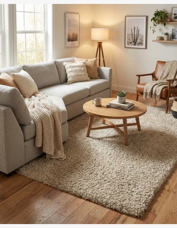 Linen Zermatt Shag Rug