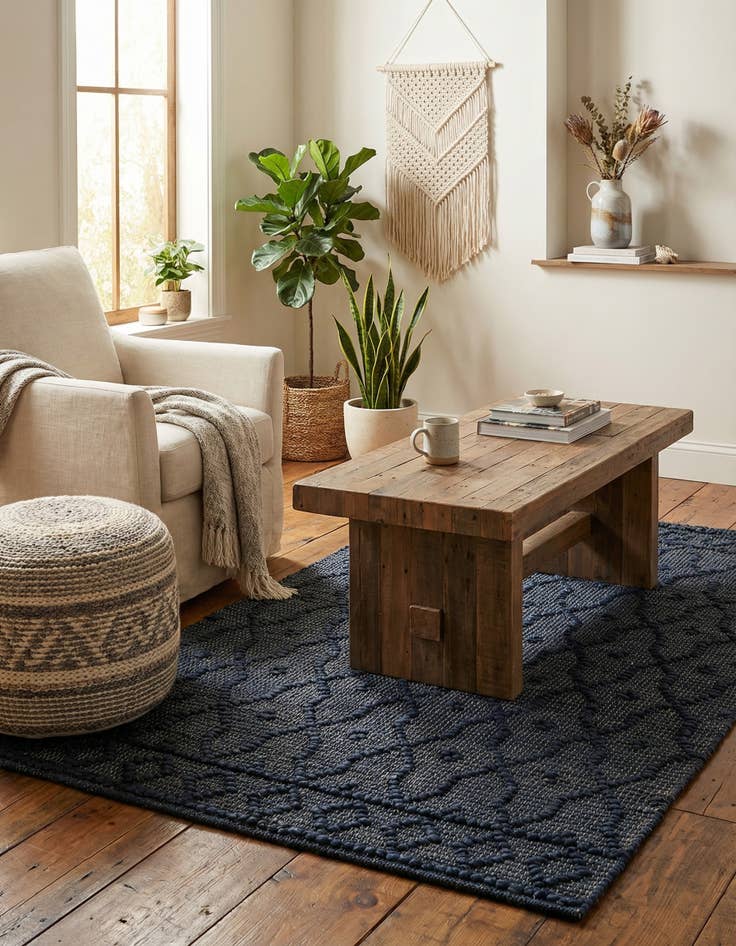 Detail image of 3' 1 x 5' 1  Hand Woven Larsa Jute Rug