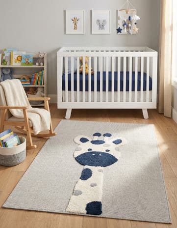 Gray Whimsy Kids Rug
