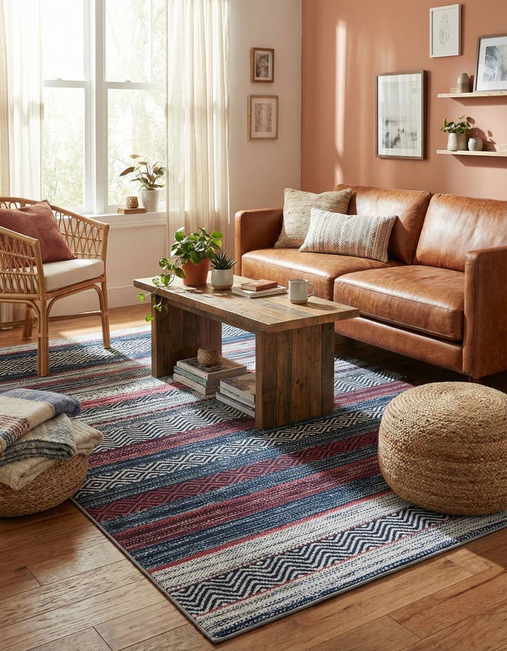 Detail image of 5' x 8'  Washable Yara Rug