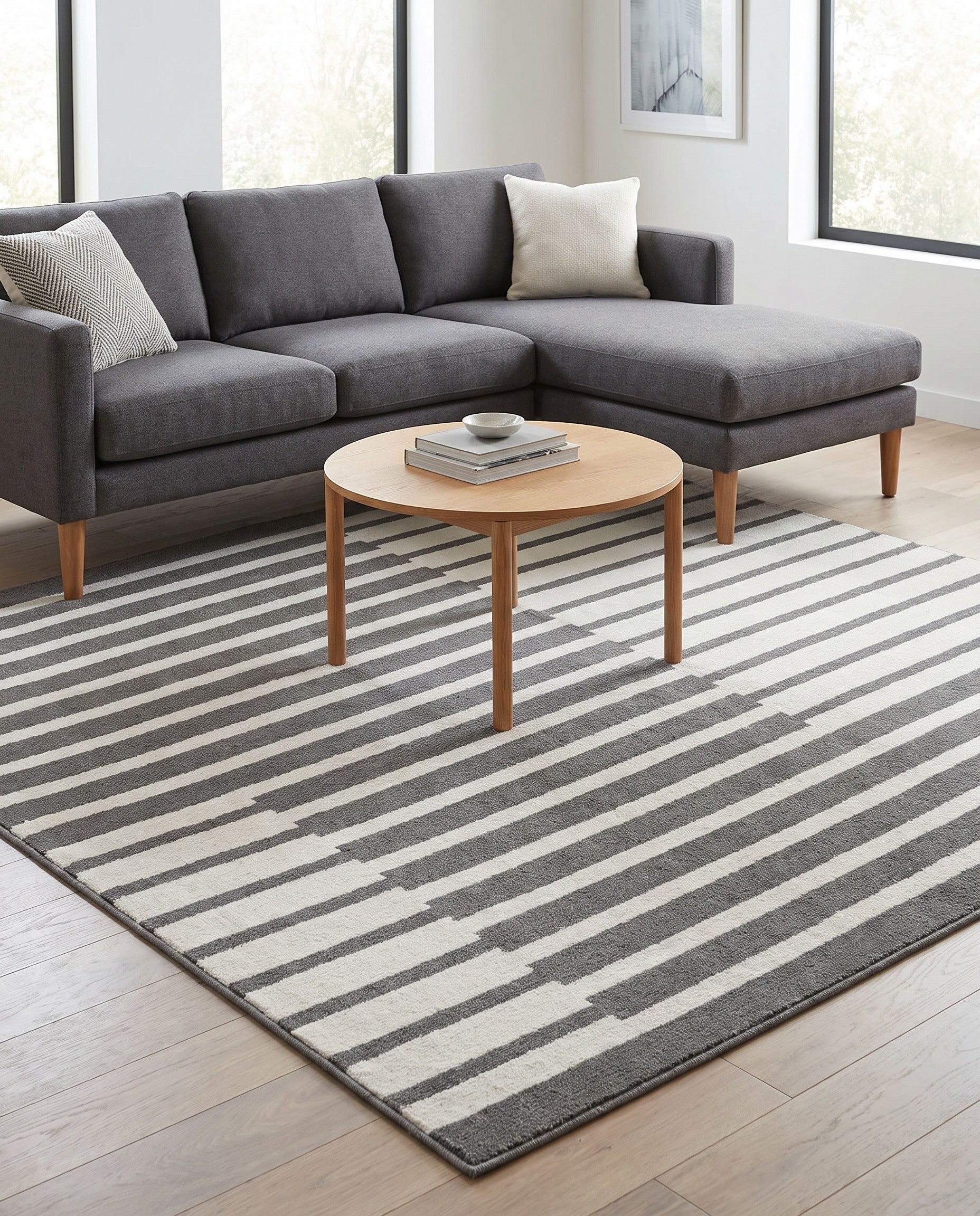 Gray Oslo Square Rug