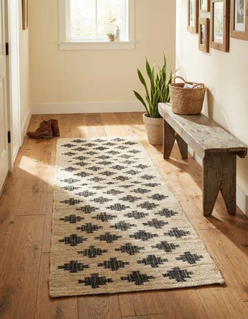 2' x 6' 1 Hand Woven Kala Handwoven Jute Runner Rug