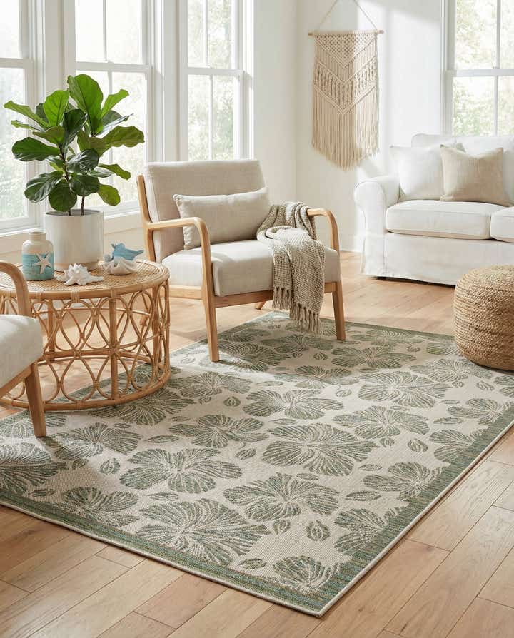 6' 1 x 9' Easy-Clean Baja Indoor / Outdoor Rug