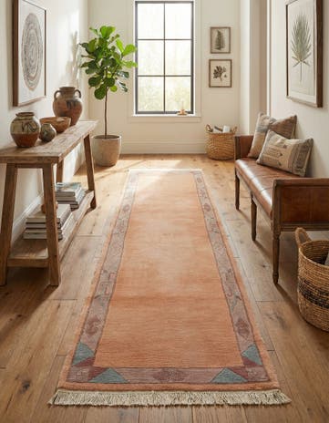 2' 11 x 10' 9 Hand Knotted Tibet Wool Runner Rug