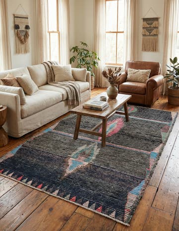 5' 3 x 8' 3 Hand Knotted Moroccan Wool Rug