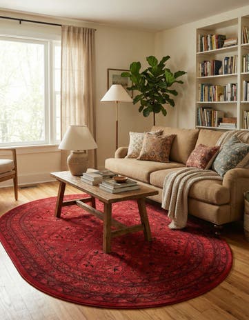 6' 1 x 9' Bokhara Oval Rug