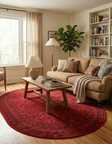 6' 1 x 9' Bokhara Oval Rug