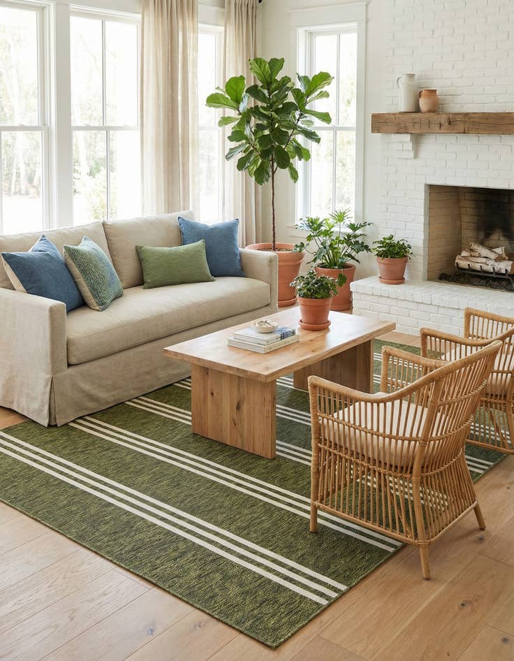 Detail image of 6' x 9'  Washable Jill Zarin Anguilla Indoor / Outdoor Rug