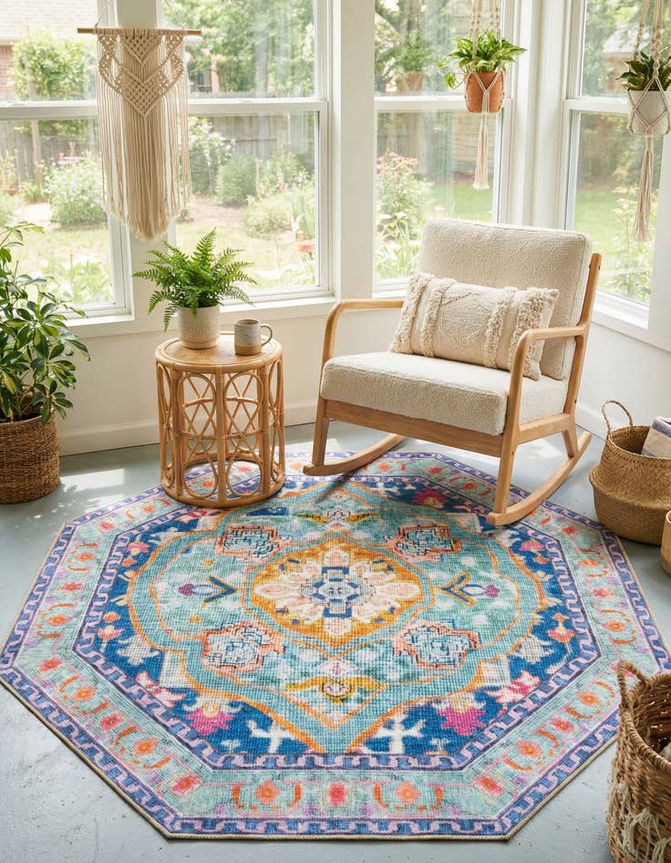 Detail image of 7' 6 x 7' 6 Timeless Octagon Rug
