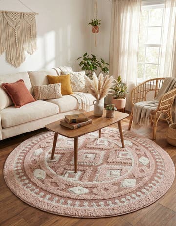 5' 3 x 5' 3 Boho Round Rug