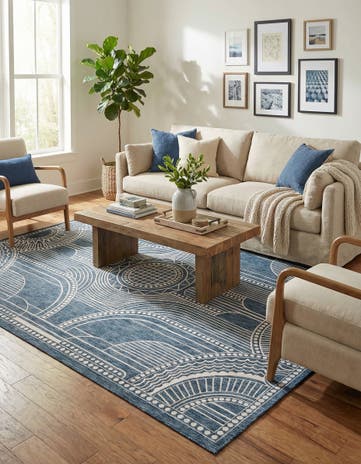 10' x 14' Easy-Clean Traditional Indoor / Outdoor Rug