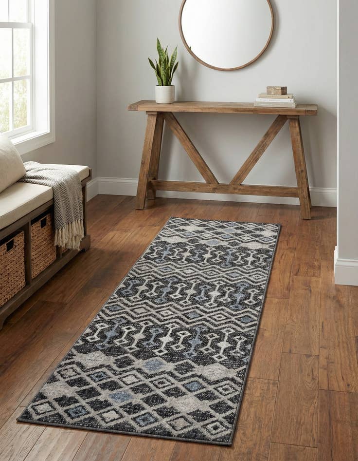 Detail image of  2' x 6' Eco Trellis Runner Rug