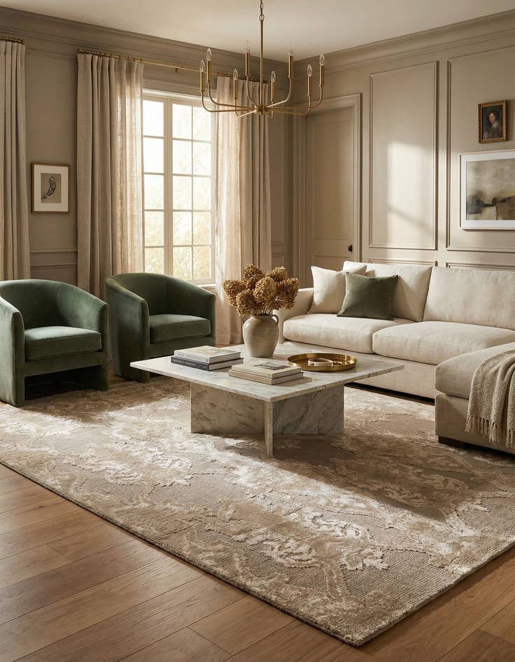 Detail image of 6' x 9'  Hand Knotted Luna Rug