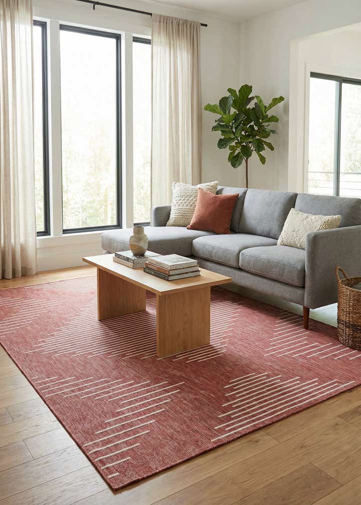 6' x 9' Easy-Clean Modern Indoor / Outdoor Rug
