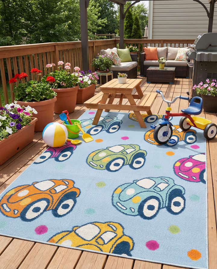 5' 3 x 7' 7 Easy-Clean Indoor / Outdoor Rug
