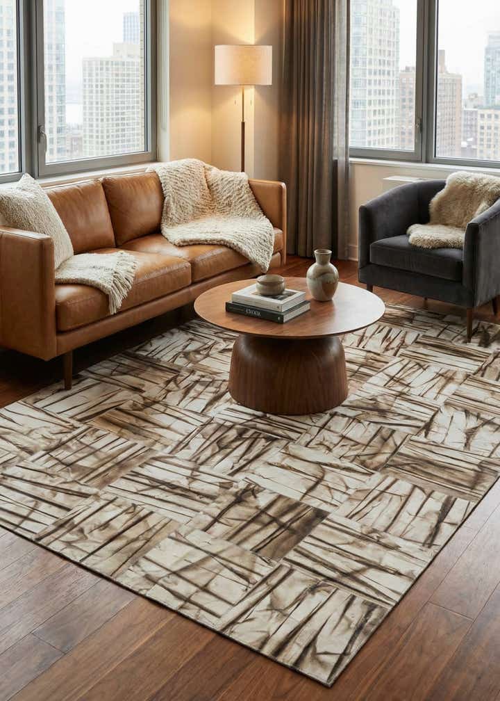 5' x 7' 11 Cowhide - Patchwork Rug