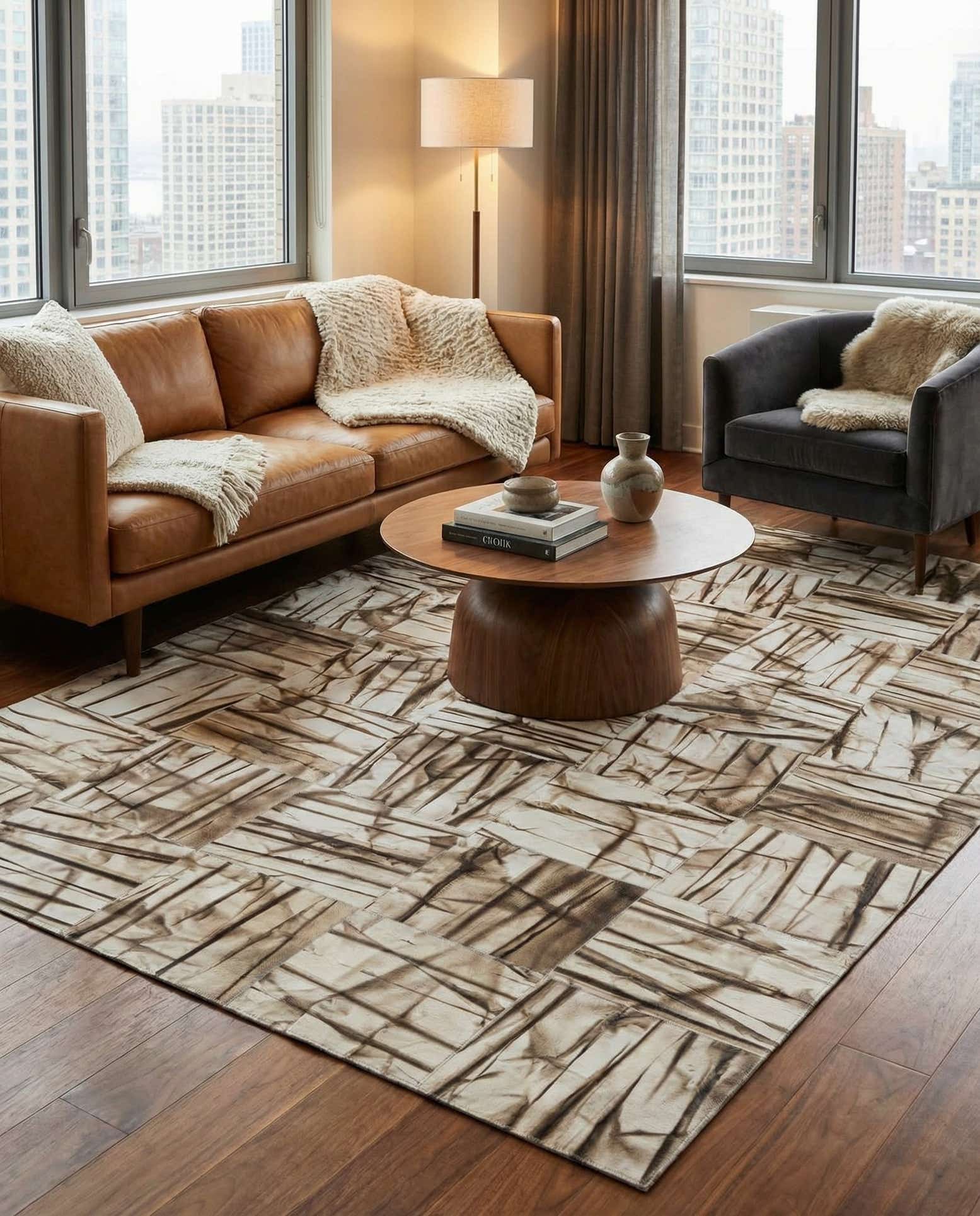 5' x 7' 11 Cowhide - Patchwork Rug