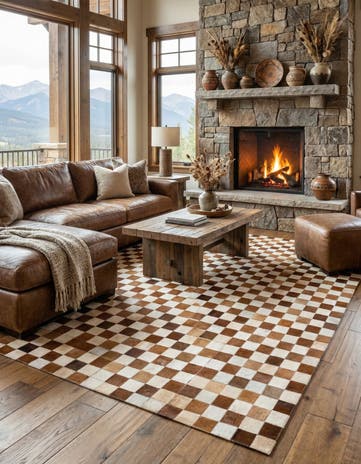 5' x 7' 11 Cowhide Stocks Rug