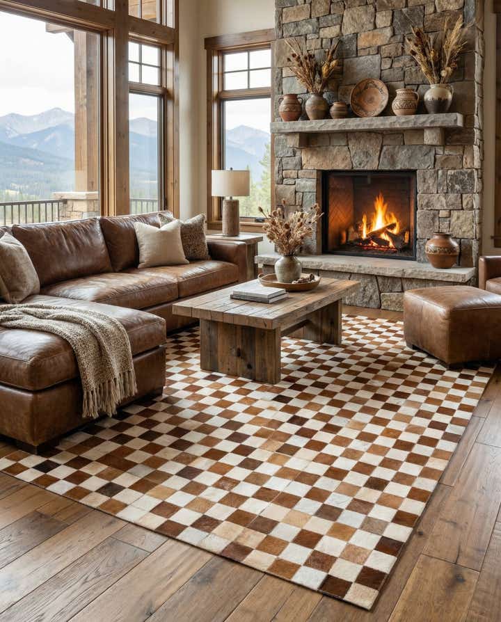 5' x 7' 11 Cowhide Stocks Rug