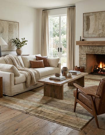 4' x 5' Hand Knotted Modern Ziegler Wool Rug