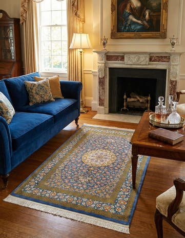 2' 7 x 4' Ghom Silk Rug