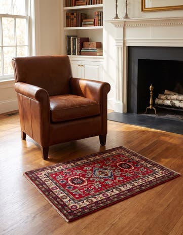 2' 11 x 3' 9 Hand Knotted Kazak Rug
