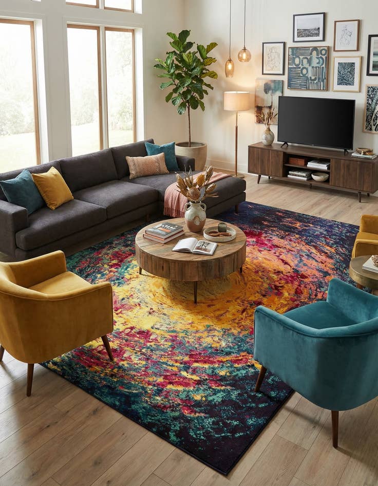 Detail image of 10' 6 x 16' 5  Washable Casablanca Rug