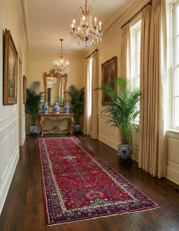 3' 10 x 13' 8 Hand Knotted Darjazin Persian Wool Runner Rug