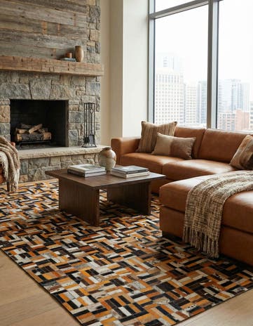 5' x 7' 11 Cowhide - Patchwork Rug